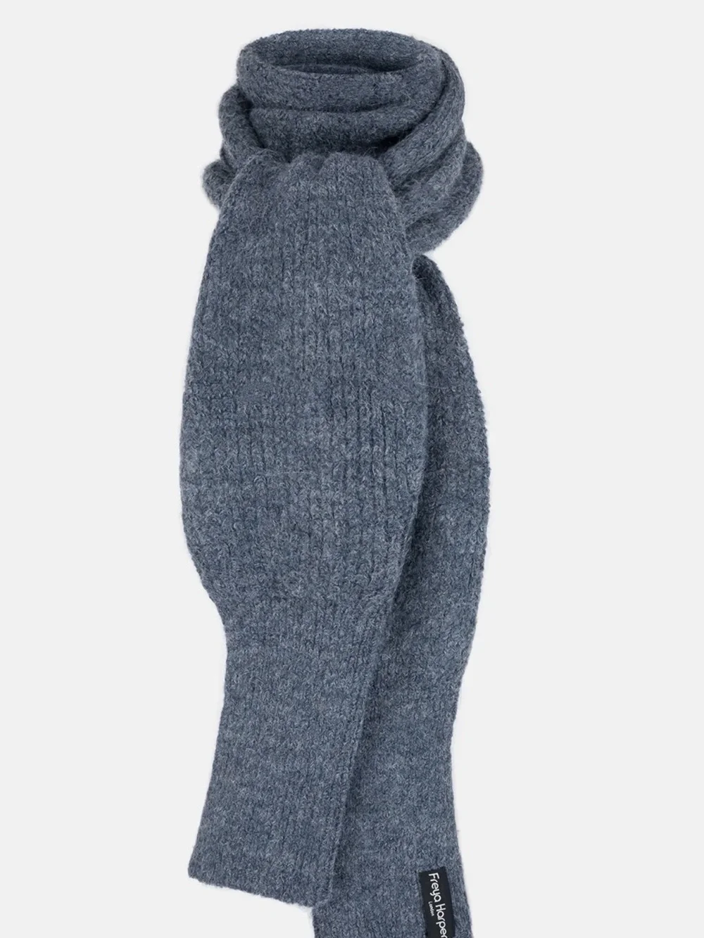 Freya Harper London Lush Multifunctional Scarf Dark Gray Standard Size 79”